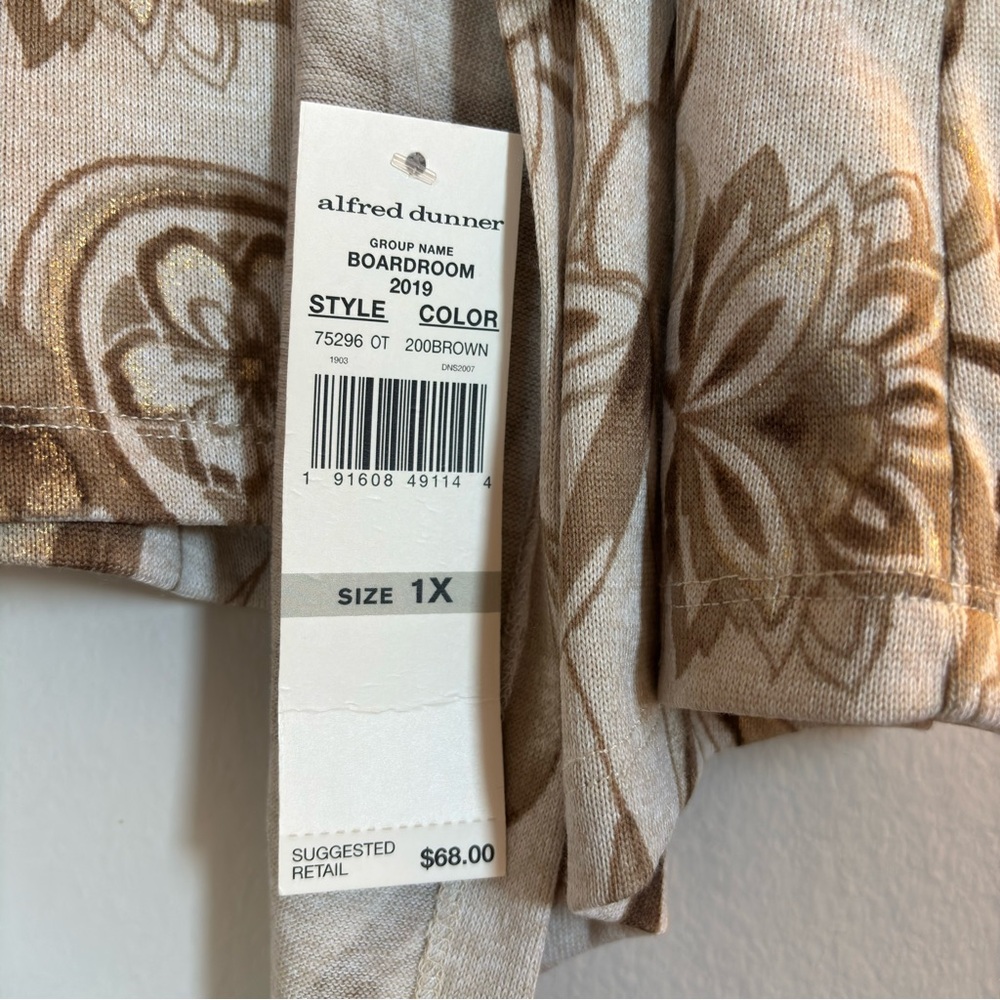 Alfred Dunner lightweight sweater with floral print and 3/4 sleeves, size 1x - Picture 9 of 16